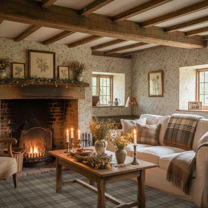 Cottagecore plaid carpeting by Paradiso