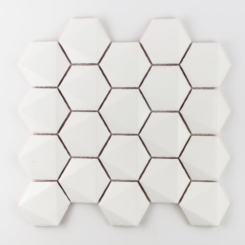 Futura in White Glass Mosaics flooring by Paradiso