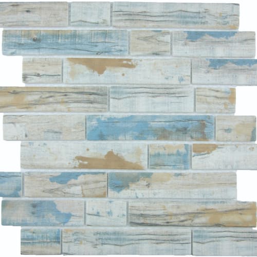 Sunset in Bay Multilinear Mosaic Back Mesh Mount