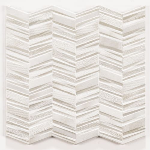 Denali - Chevron in Stratus White