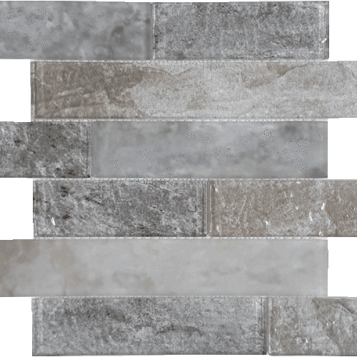 Baikal in Hazel/Natural Multi Linear 2X6 Glossy & Matte Mosaic