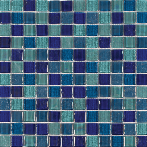 Astral in Blendstone 1X1 Glass Mesh Mosaic