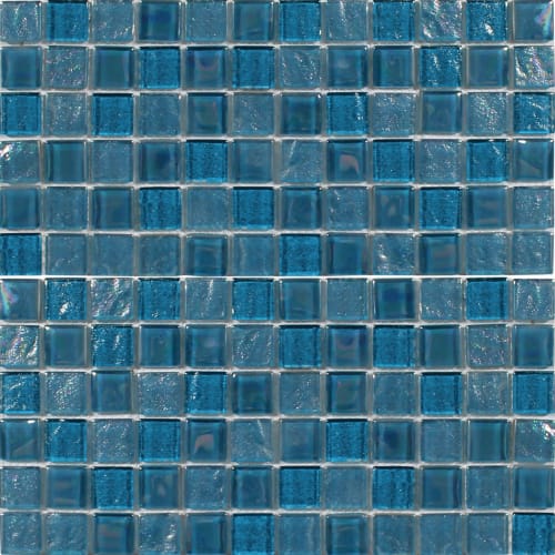 Astral in Topazstone 1X1 Glass Mesh Mosaic Glass Mosaics flooring by Paradiso