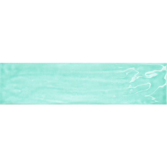 Color Wheel in Aqua Wall Tile 4x16